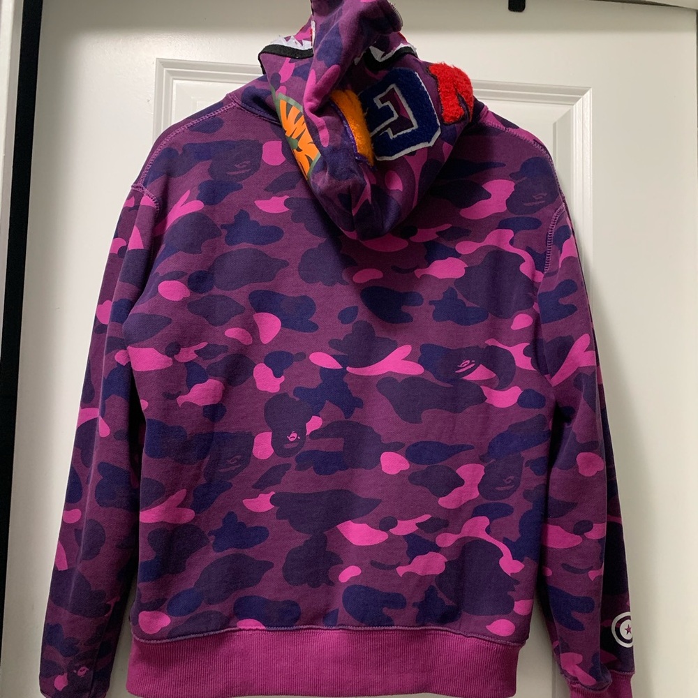 Bape Purple and Pink Puffer Sweater